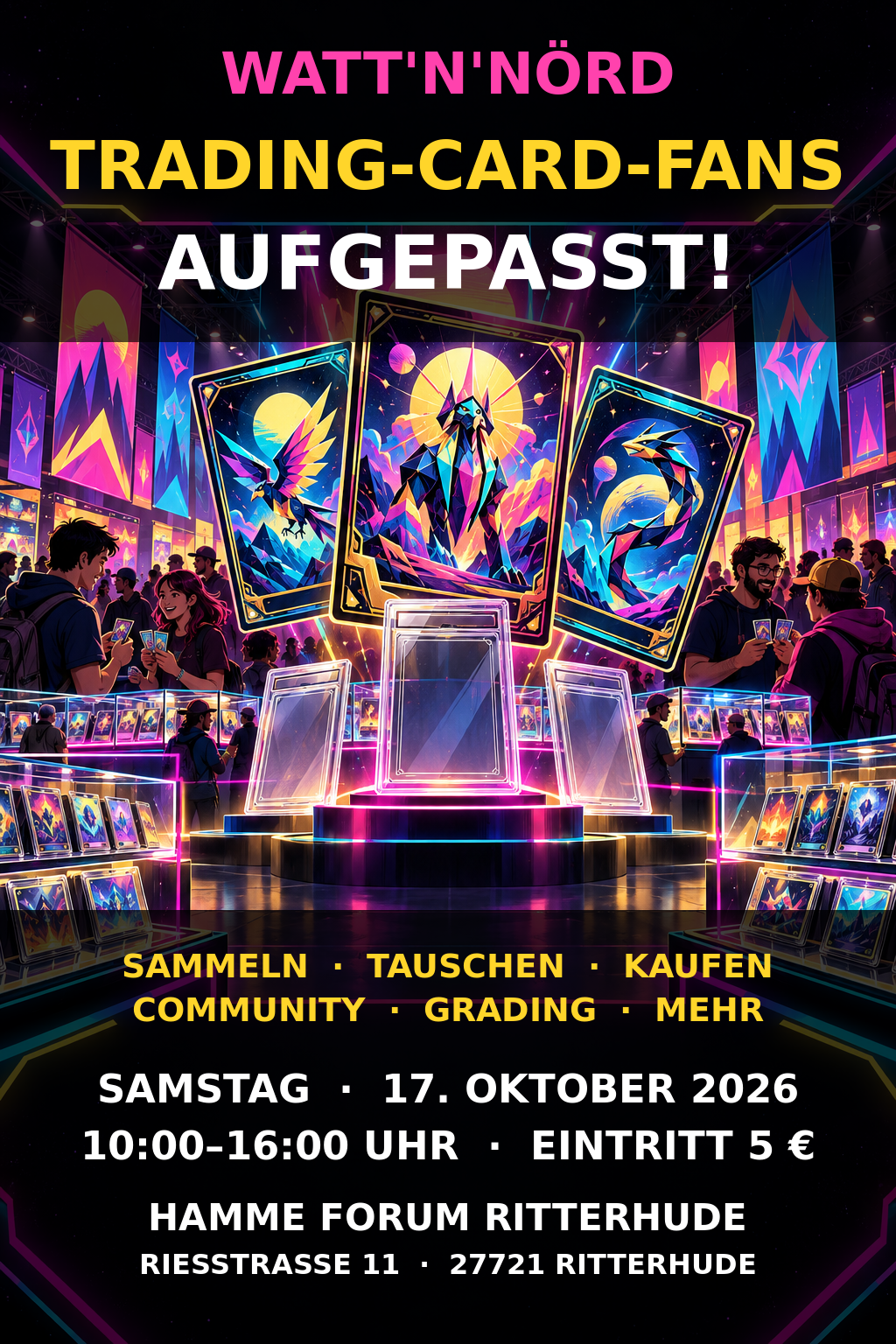 Flyer für Trading-Card-Fans